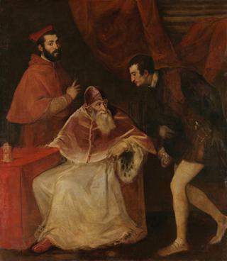 Pope Paul III with his Grandsons Alessandro and Ottavio Farnese