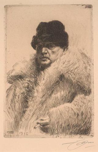 Self-Portrait in a Fur Coat