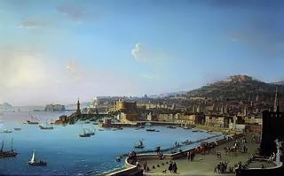 View of Naples with the Castel Nuovo