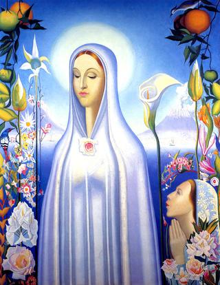 圣母和玫瑰百合