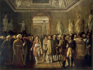 加冕后，拿破仑在卢浮宫接见军队代表。 1804 年 12 月 8 日