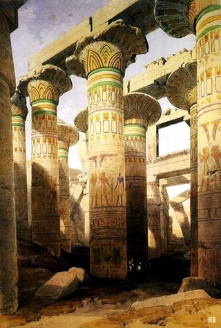 Architecture and Art of the great Temple of Karnak. City of Thebes. Egypt.