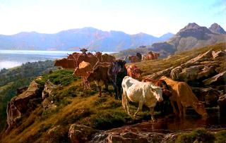 Highland Scene with Cattle