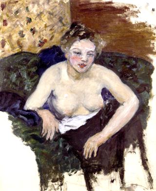 Seated Young Woman, Nude Torso