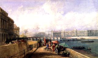 与卢浮宫和杜伊勒里宫一起的艺术之桥