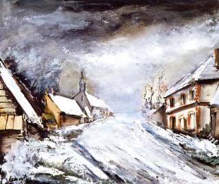 View of a Village in the Snow