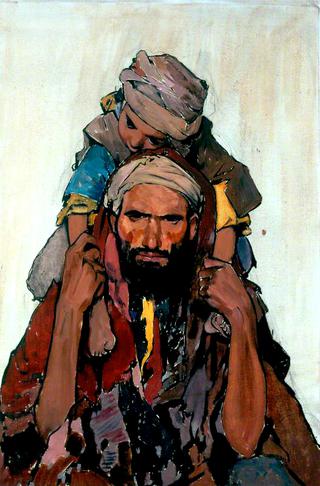 Arab Man with a Child