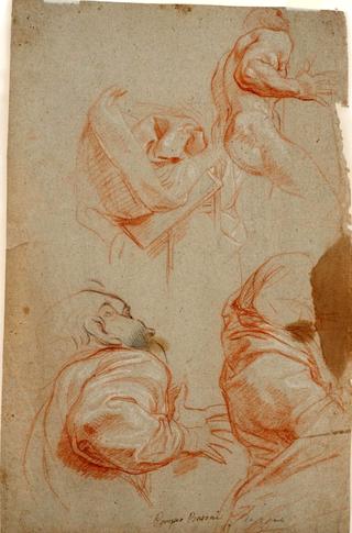 Studies of Figures for the 'Fall of Simon Magus' (verso)