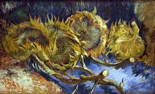 Four Withered Sunflowers