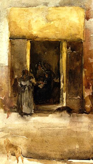Figures in a Doorway
