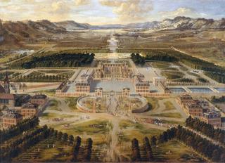 Bird's Eye View of the Chateau and Gardens of Versailles