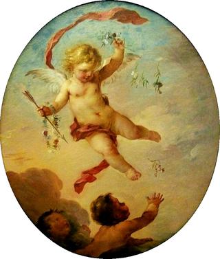 History of the Gods - Cupid Pouring Flowers on the Earth