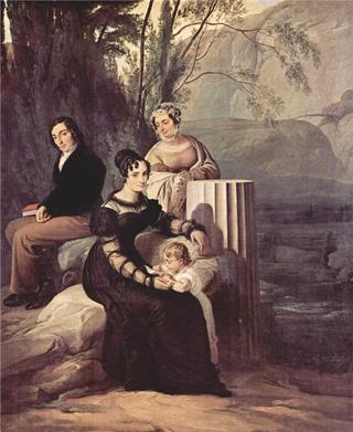 Portrait of Family Stampa di Soncino