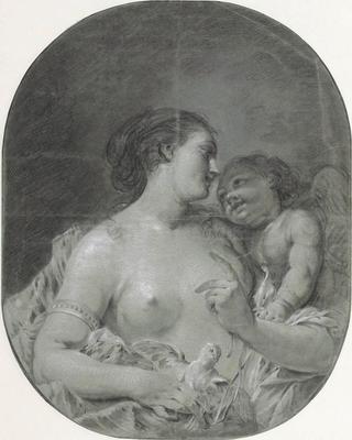 Venus, Holding a Sparrow, with Cupid