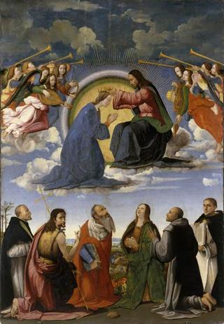 Coronation of the Virgin with Six Saints