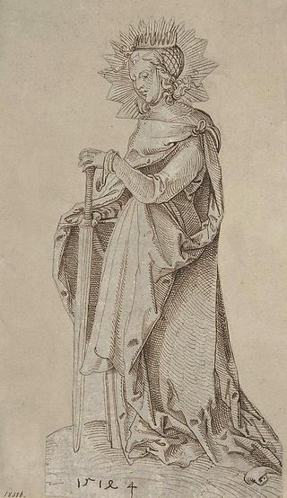 Saint Catherine Leaning on a Sword