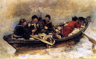 Cossacks in a Boat