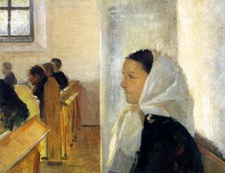 Young Girl with White Scarf in the Skagen Church