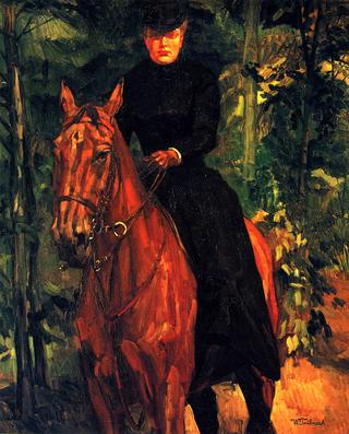 埃尔娜·冯·霍尔扎森骑马