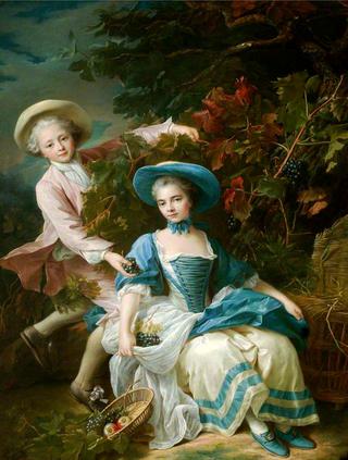 The Prince de Guémenée and Mademoiselle de Soubise Dressed as Grape Harvesters