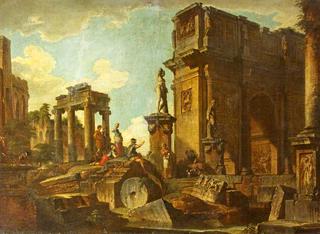 君士坦丁拱门的古典遗迹