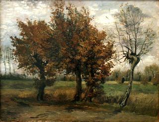 Autumn Landscape with Four Trees