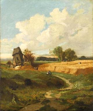 Moulin et champ de blé (Windmill and Wheatfield)