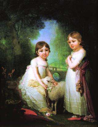 Children with Lamb