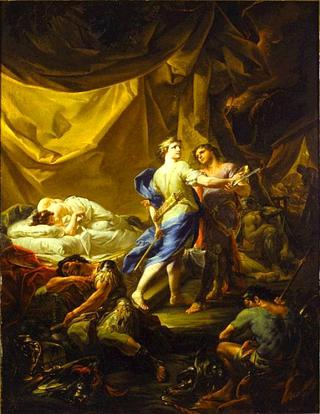 奥德修斯和狄俄墨第在恒河的帐篷里