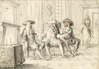 Illustration of Act I, Scene IX of 'Monsieur de Pourceaugnac' by Molière