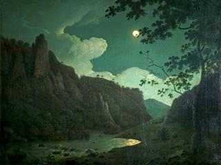 Dovedale by Derbyshire, Moonlight