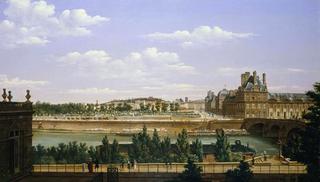 Garden and Palace of the Tuileries Viewed from Quai d'Orsay