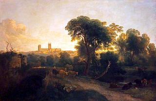 A Distant View of Lincoln Cathedral