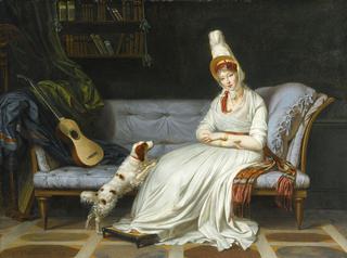 Portrait of Elizabeth, Lady Webster, later Lady Holland, with Her Spaniel Pierrot