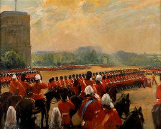 Trooping the Colour before King Edward VII