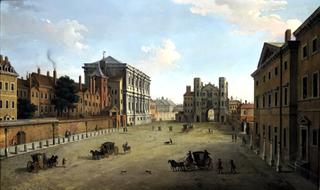 A View of Whitehall with the Banqueting House and the Holbein Gate