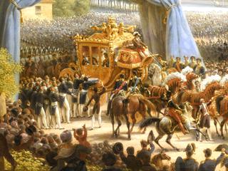 加冕后，查理十世在拉维莱特门进入巴黎，1825年6月6日