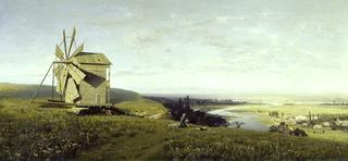 Ukrainian Landscape with a Windmill