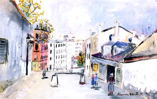 Montmartre la rue du Mont Cenis