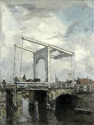 荷兰小镇上的吊桥