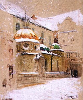 View of Wawel in Winter