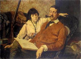 André Lebey and His Daughter