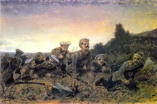 Soldiers near Sevastopol (study)