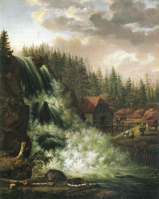 Norwegian Landscape, Rogna Waterfall