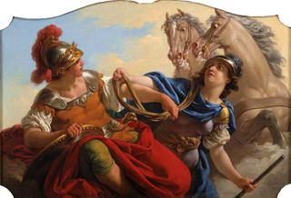 Bellona Presenting the Reins of his Horses to Mars