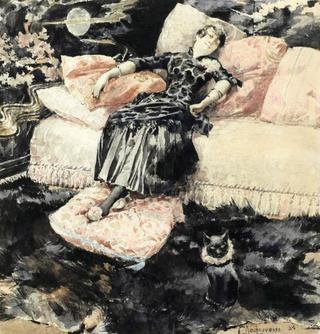 The Woman With A Cat