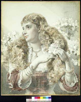 Drawing of a young woman, probably Lady Florence Emily Hesketh