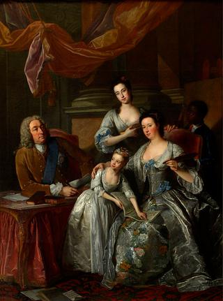 Portrait of Richard Boyle, 3rd Earl of Burlington and 4th Earl of Cork, with his Wife and Daughters