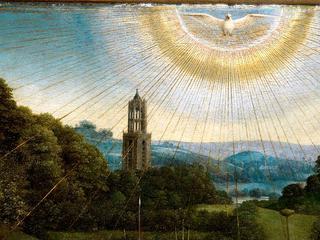 The Ghent Altarpiece: Adoration of the Mystic Lamb, detail of the Holy Spirit in the guise of a dove