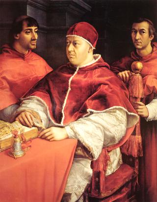 Portrait of Pope Leo X and Two Cardinals